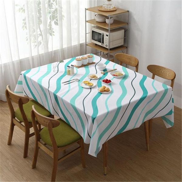 

table cloth multifunctional nordic striped printed tablecloth waterproof and oil-proof cover for home partty picnic decor