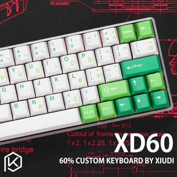 XD60 XD64 Custom Mechanical Keyboard Keat Up TP 64 ключей поддерживает TKG-Tools Toothlow RGB PCB GH60 60% запрограммирован GH60 KLE