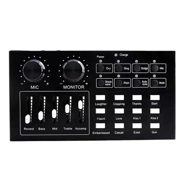 

sound cards external card for headset mic mobile phone computer usb 1500mah recording mixer live broadcast k song