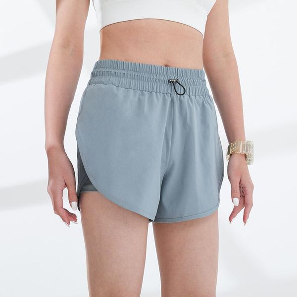 

yoga outfit sports loose shorts women adjustable elastic waist summer patchwork quick-drying fitness running