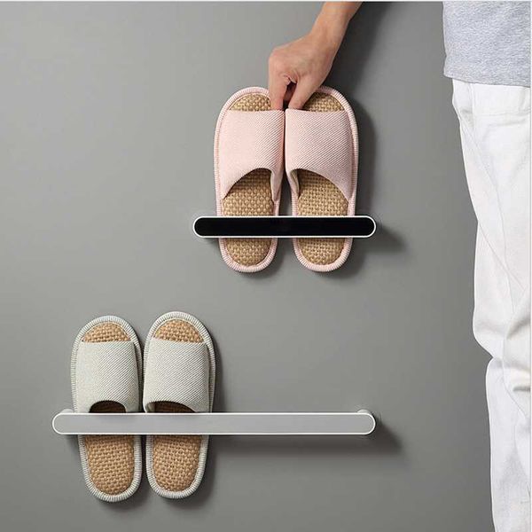

towel racks wall mounted slippers rack self-adhesive holder bathroom hanger bar shelf roll organizer
