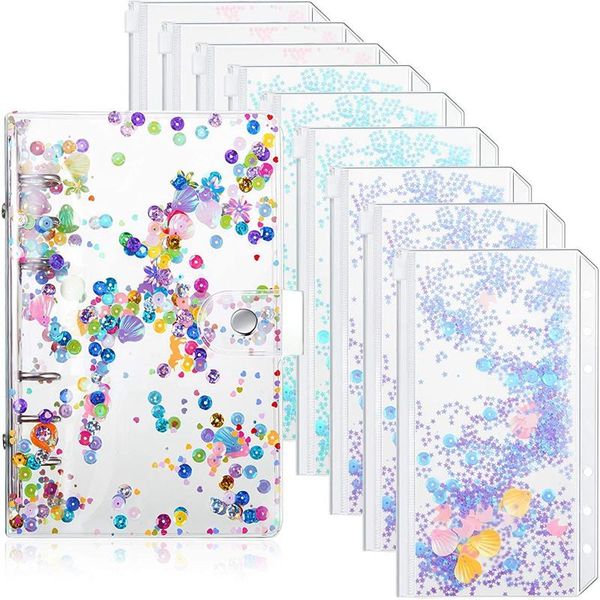 

gift wrap 10 pieces of a6 binder pockets with notebook sleeves including flash budget for school office