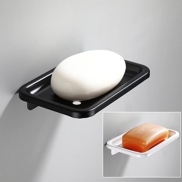 

soap dishes wall mounted bathroom black net space aluminum white box el toilet dish rack holders