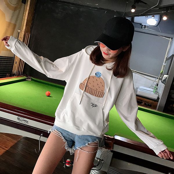 

hoodies classic fashion cotton casual women's long sleeve hoodie, Black