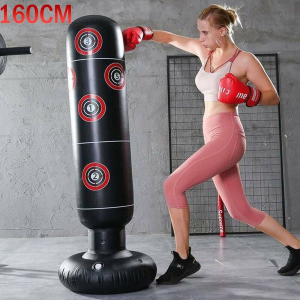 

sand bag inflatable fitness boxing column pvc thick tumbler fighting vent- toy standing punch kick training for kids adult