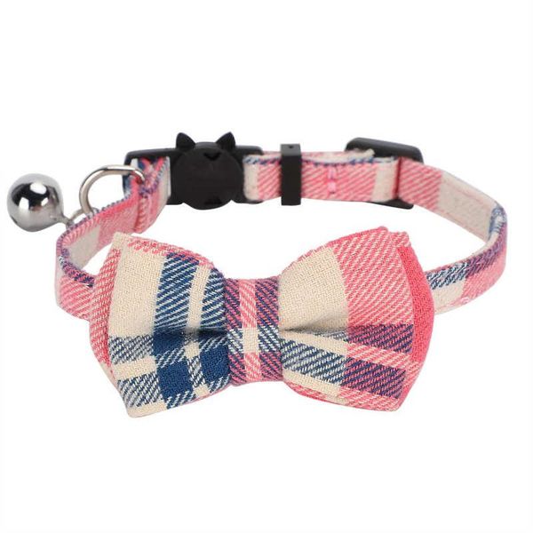 

cat collars & leads necktie pet bowknot plaid tie for pets supplies cats dog