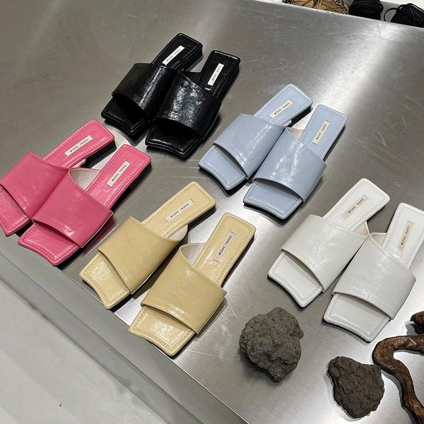 

brand design summer beach slides women soft sole elegant outdoor slippers special open toe one strap sandals, Black