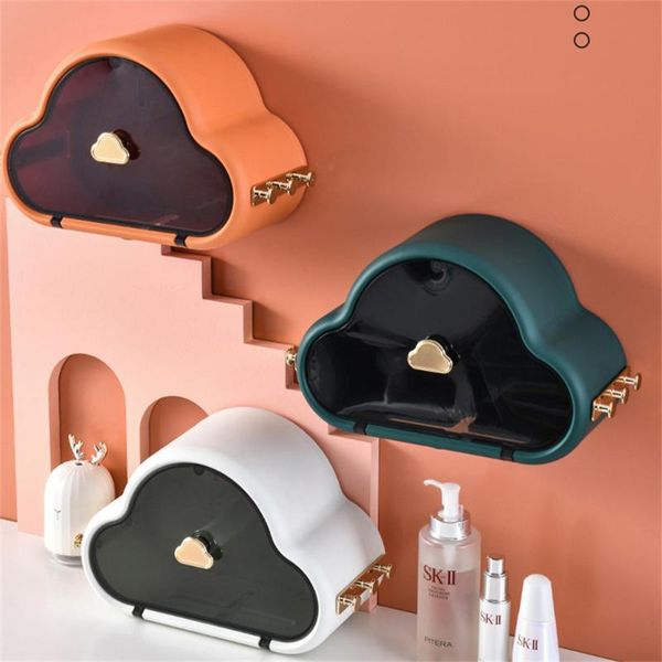 

toilet paper holders waterproof tissue box multifunction bathroom wallmounted storage holder selfadhesive punch organizer