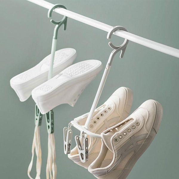 

hangers & racks rotating shoe rack home multi-function hook windproof anti-skid comes with clip 360 degree drying artifact