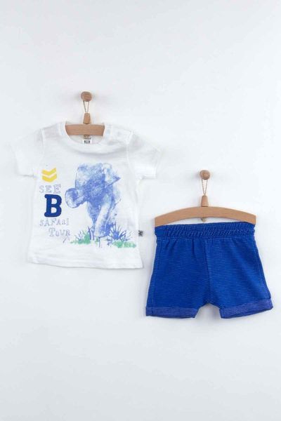 

clothing sets sax summer baby boy 2 li suit, White
