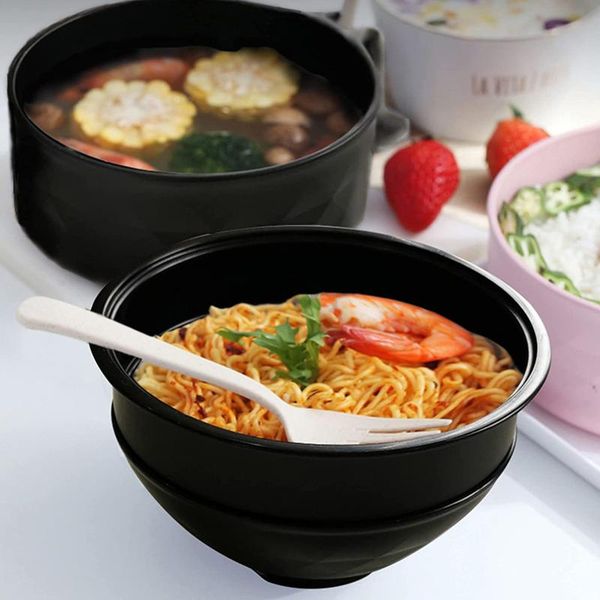 

bowls bamboo fiber multi-functional noodle bowl home anti-scalding instant mug fruit for dormitory office