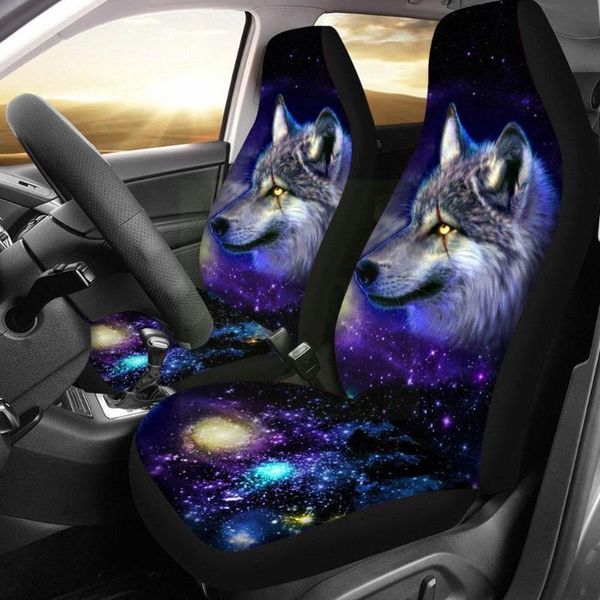 

car seat covers universal cover thickening polyester 3d wolf pattern all print interior auto front