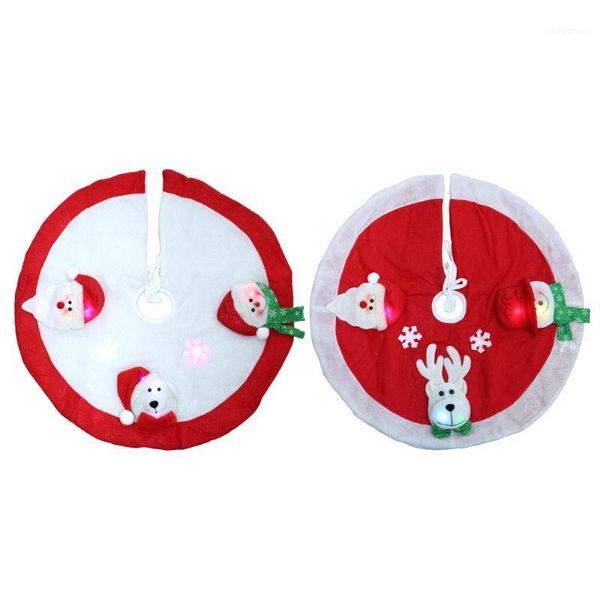 

christmas decorations 92cm tree skirt with led light festival home xmas santa claus ornaments for home1