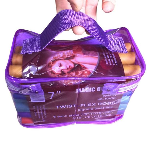 

polka dot sleeping beauty curlers universal bars curly hair pearl cotton 42 pvc bags gift sets bun maker, Brown