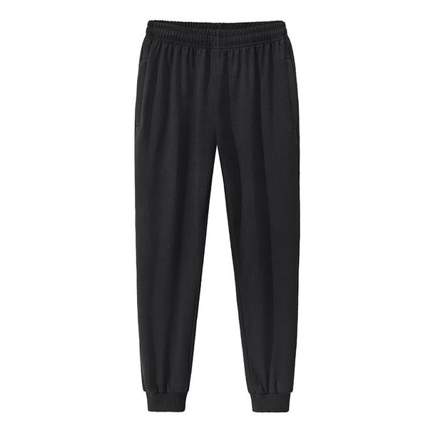

men's pants 2021 handsome wear fleece and thick straight leg trend, Black