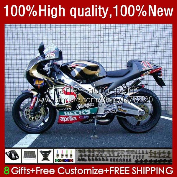 OEM Body для Aprilia RS-250 RS RSV 250 RS250 RR 1995-1997 гг. Кузов 24NO.202 RSV250R RSV-250 RS250R 95 96 97 Черный Golden RSV250RR RS250RR RSV250 1995 1996 1996