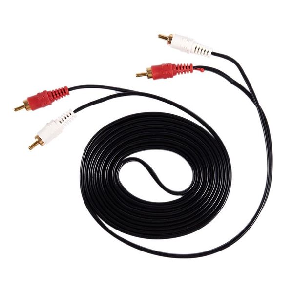 

audio cables & connectors 3m/10ft 2-rca male to dual stereo av o video cable cord