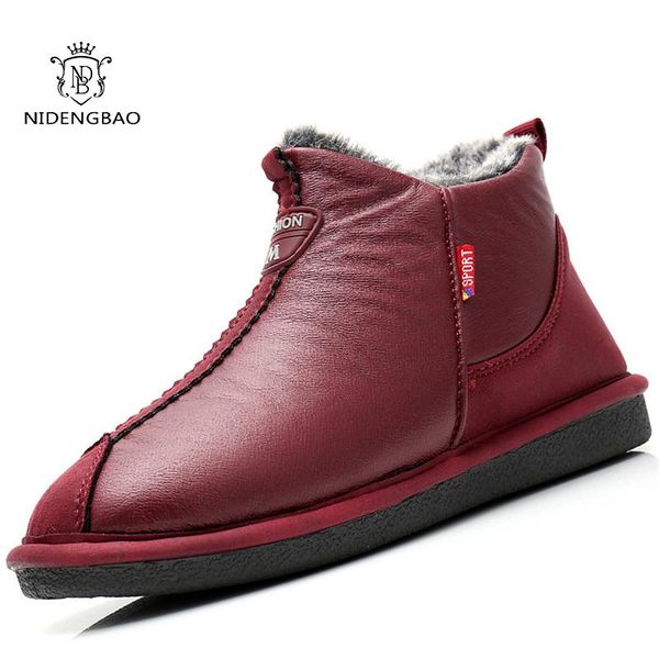 

boots women snow warm short plush fur winter ankle boot plus size platform ladies zip shoes female comfort large 40, Black