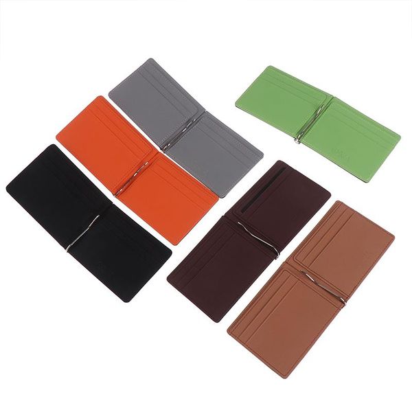 

wallets 1pcs money clips fashion men wallet purse ultrathin slim mini leather id cases, Red;black