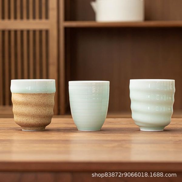 

mugs chinese style elegant retro celadon tea cups simple high-value fashionable and individual creativity stoare coffee