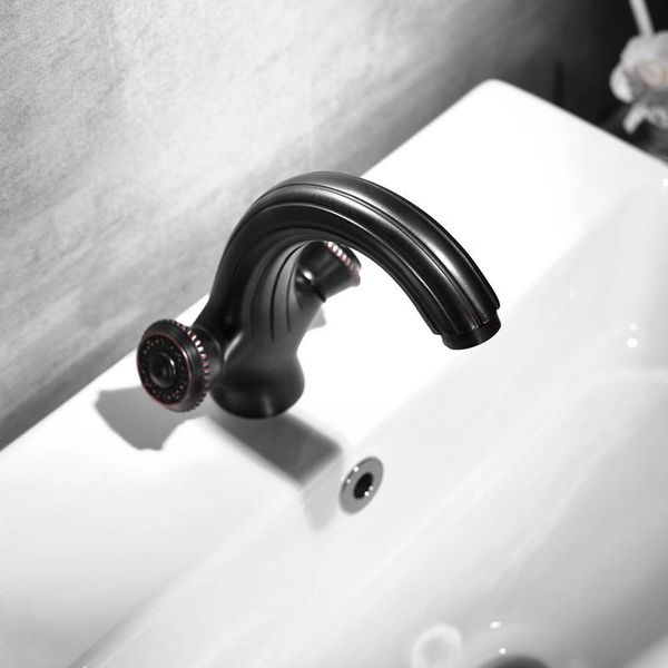 

bathroom sink faucets arrival black faucet fashion antique bronze finish full copper double handle basin products