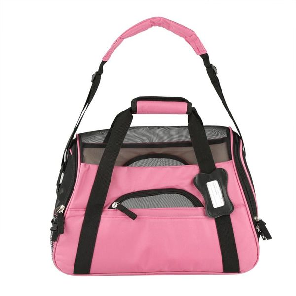 

breathable pet outdoor carrier puppy dog travel bag removable bearing plate handbag for walking traveling shopping car seat covers