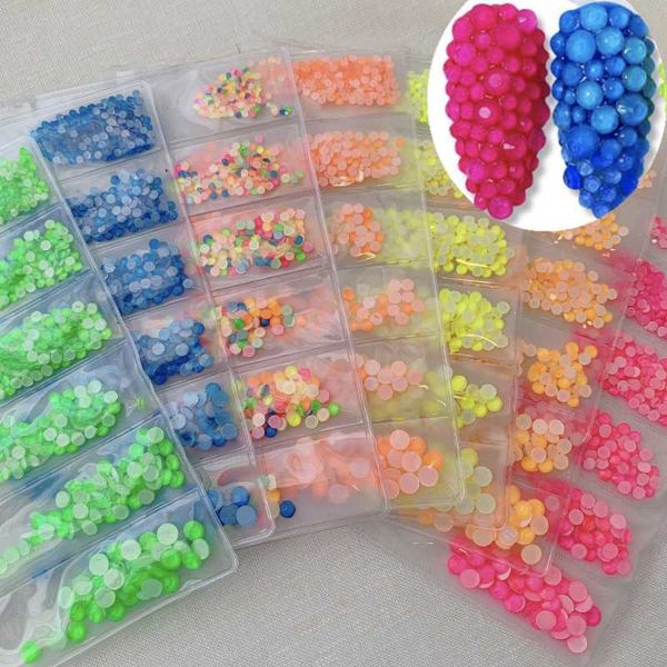 

nail art decorations 1set 3d decoration charms jewelry gypsophila luminous rhinestone flat bottom crystal supplies for professional, Silver;gold