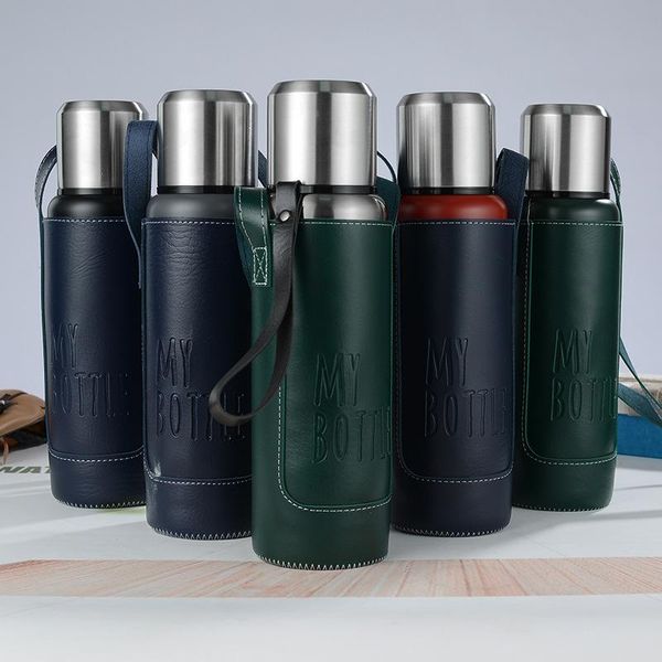 

750ml~1200ml large capacity straight body vacuum cup 304 stainless steel inner liner outdoor sports travel cupv water bottles