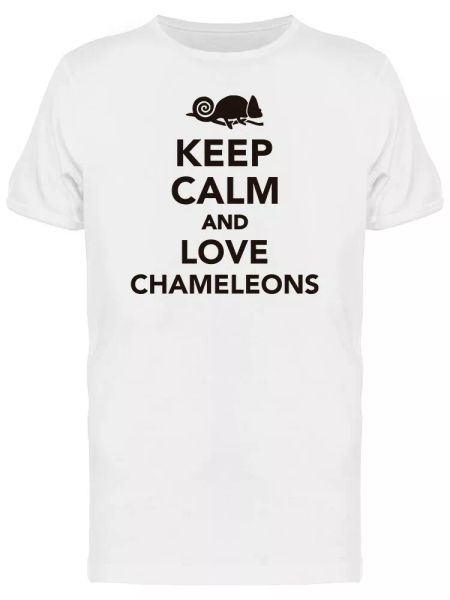 

keep calm love chameleons men's tee -image by shutterstock, White;black