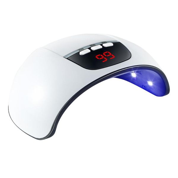 

nail dryers 1pc usb 54w uv led dryer curing lamp manicure tool art light (white)