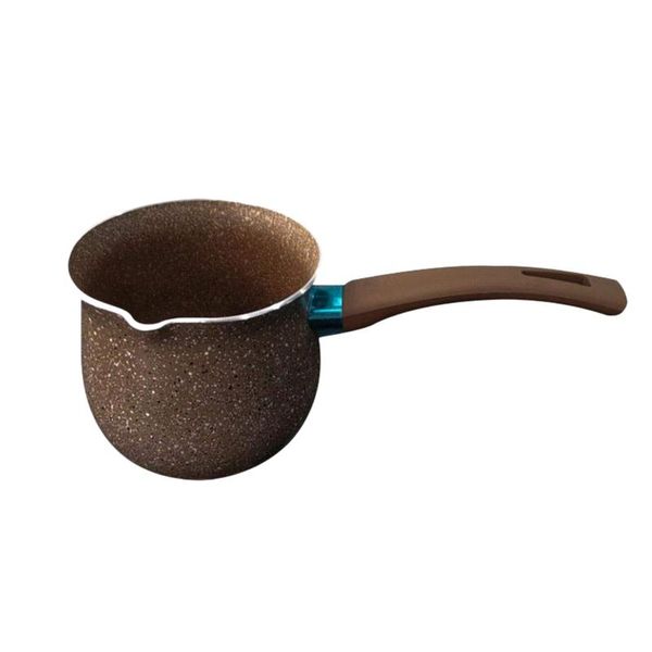 

yo-mini milk pan with pour spout,nonstick alloy aluminum butter warmer heat-resistant bakelite handle saucepans(depth:9 pans