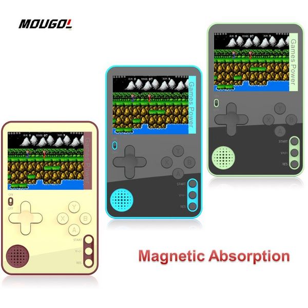 

portable game players video consoles magnetic absorption ultra thin player built in 500 retro games card console