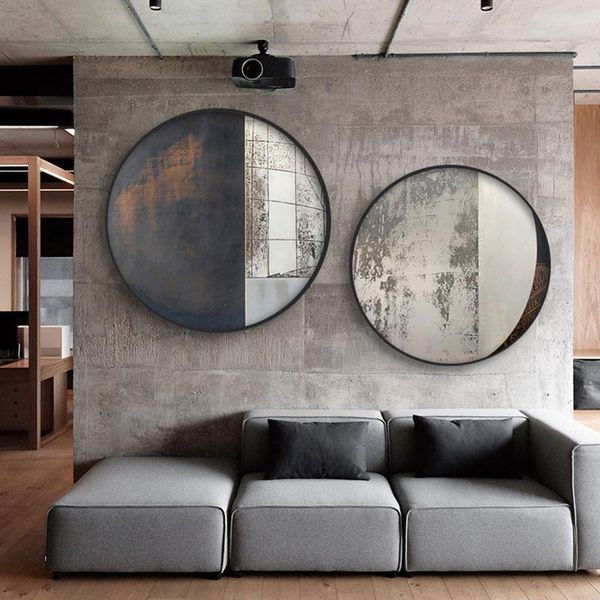 

paintings abstract dark colors combination posters and prints round painting picture wall art pictures for living room modern home decor