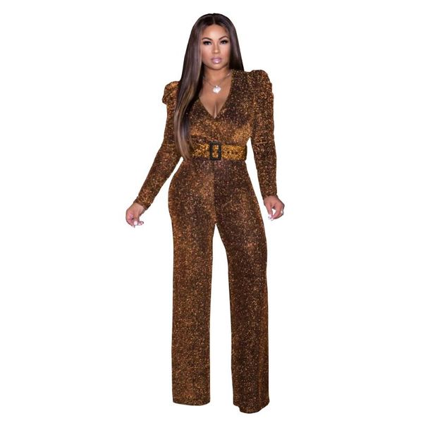 

women's jumpsuits & rompers 2021 fashion women autumn v-neck long sleeve plus size jumpsuit s-2xl, Black;white