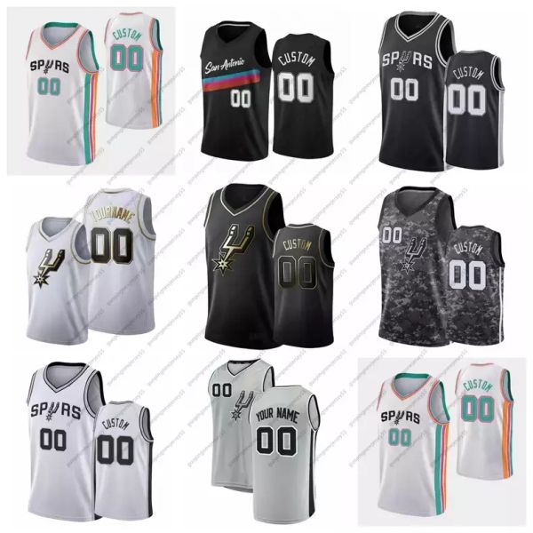 

basketball jersey men murray doug mcdermott derrick white keldon johnson devin vassell customizes jerseys, Black;red