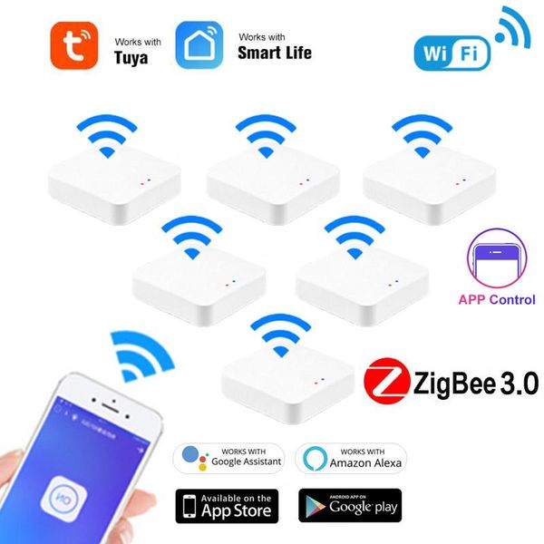 

smart home control 5v 4pcs tuya zigbee gateway hub bridge life app wireless remote controller works with alexa google