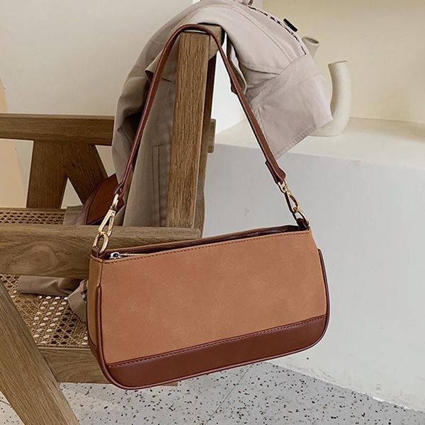 

evening bags women underarm shoulder bag fashion retro handbags color matching frosted suede messenger 2021 designer brand