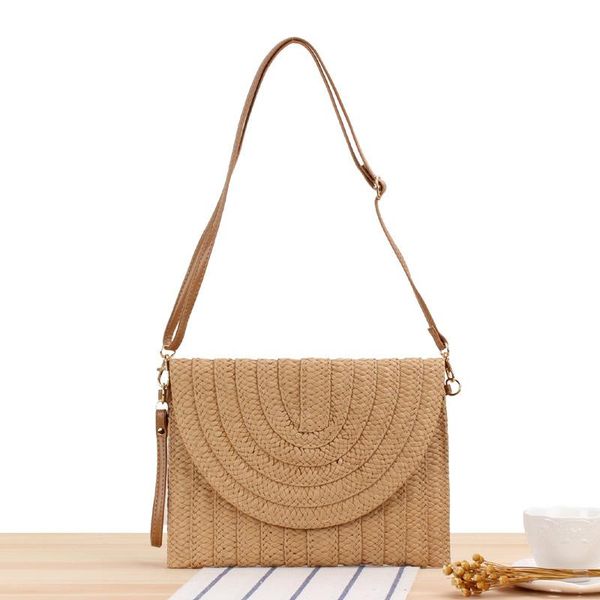 

evening bags 2021 fashion handmade braided straw bag multi-purpose woven beach casual women's