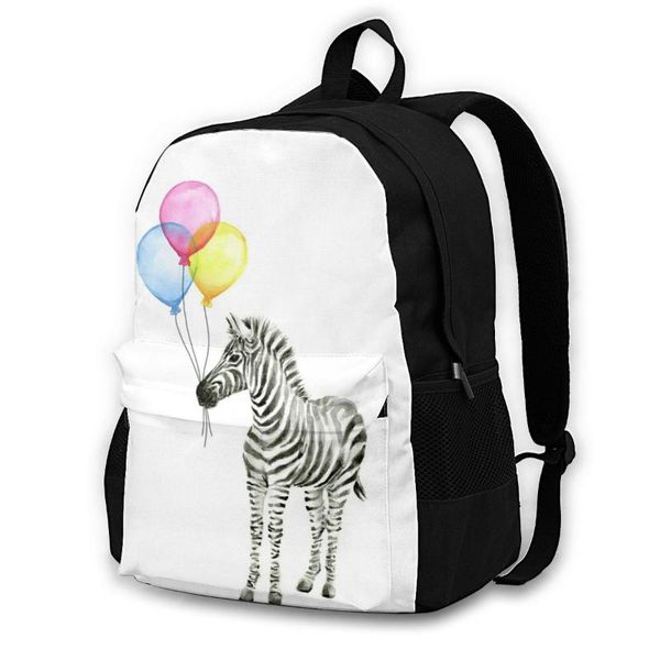 

backpack zebra backpacks polyester elementary school tourist soft sweet bags