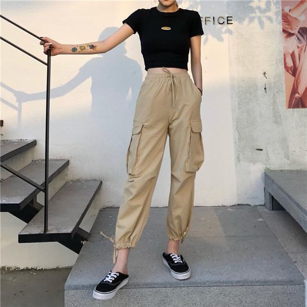 

women's pants & capris cargo women female womens festivals classics fall outdoor ladies clothing winter autumn pant holiday, Black;white