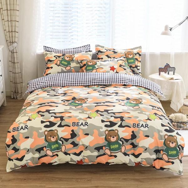 

bedding sets home textile camouflage bear for set double sheet luxury  king size bed linens duvet cover pillow case