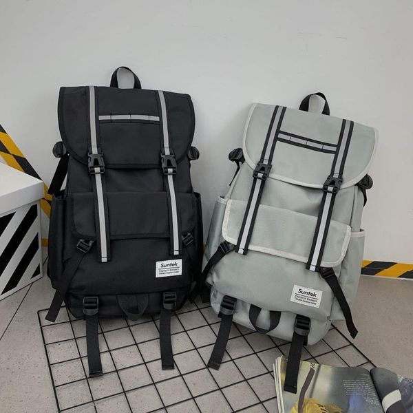 

large-capacity back pack fashion travel backpacks man and women school satchel leisure reflective couple bag 2021 arrival pm195 backpack