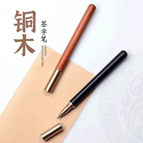 

wooden brass neutral pen advertisement metal signature water busins office education publicity