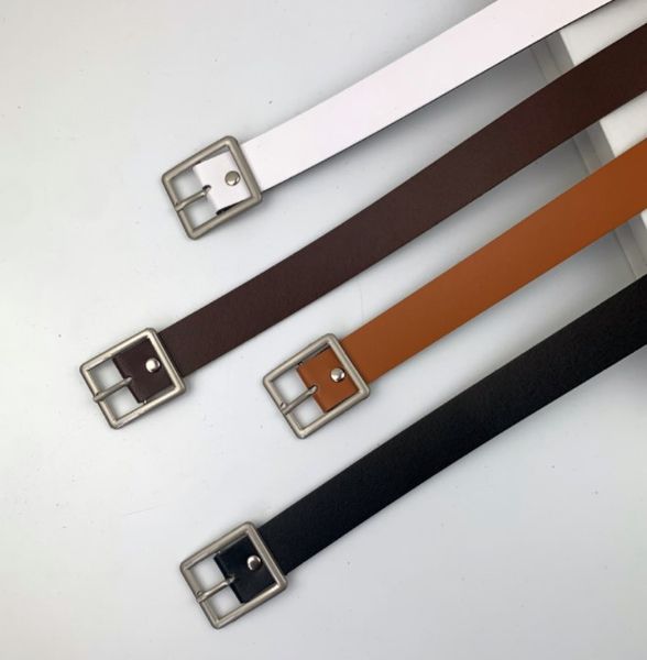 

women's belt square buckle student fashion korean trend versatile decorative belts, Black;brown