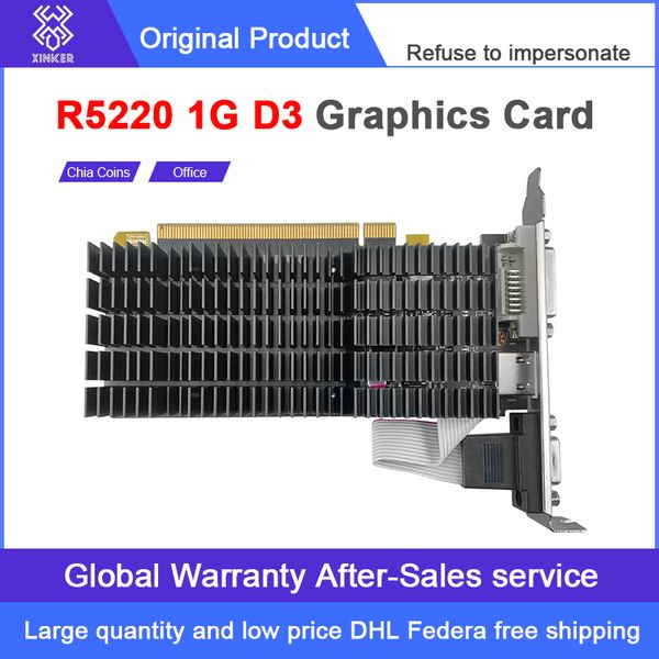 

r5 220 1g office game vedio graphics card deskquiet chia light up computer knife global warranty, factory shipment, customizable