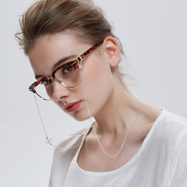 

sunglasses cases & bags black white clover flower link chain eyeglasses chains reading glasses strap cord holder neck head band accessories