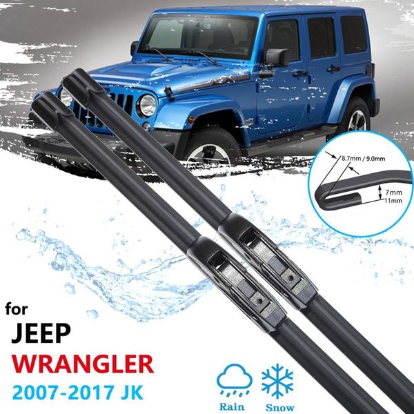 

for jeep wrangler jk 2007~ wiper blades front window windscreen windshield wipers car accessories 2008 2009 2015