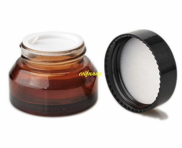 

storage bottles & jars 400pcs/lot 15g 30g 50g empty cosmetic jar pots portable travel eyeshadow face cream lotion container refillable