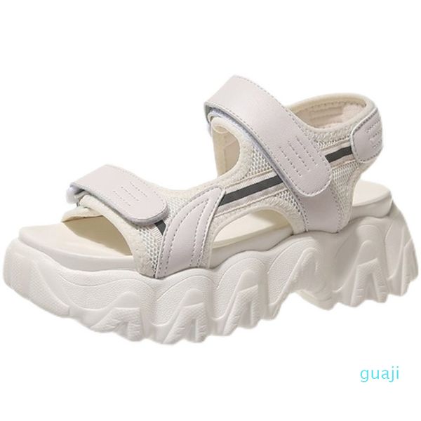 

luxury designer sandals female gladiator 6cm platform sandals summer fashion women chunky sand sandals open toe comfort --, Black