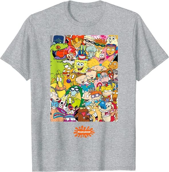 

men's t-shirts group s center square all 90s characters t-shirt, White;black